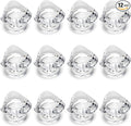 MroMax 12Pcs Tiny Pull Handle Triangle Acrylic Mini Knob 19mm Diameter Clear Shiny Knobs for Jewelry Box, Gift Case and Makeup Box