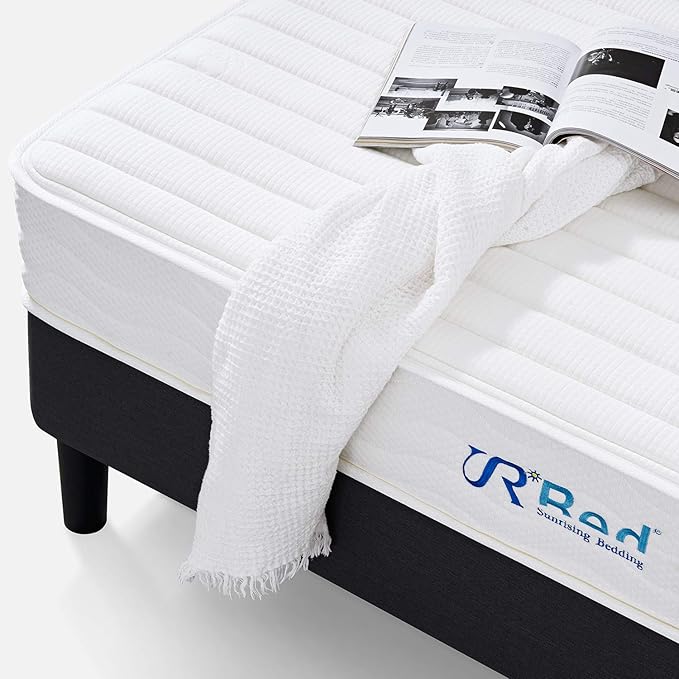 10 Inch Hybrid Mattress in a Box, Twin XL Size Latex Mattress with Memory Foam & Individually Pocket Coils Springs, Pressure Relief, Motion Isolation, Edge Support, CertiPUR-US Certified, Medium Firm