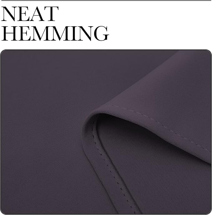 NICETOWN Greyish Purple Blackout Curtains 90 inches Length for Living Room, 2 Panels, 42" Wide, Thermal Insulated Long Drapes for Large Window
