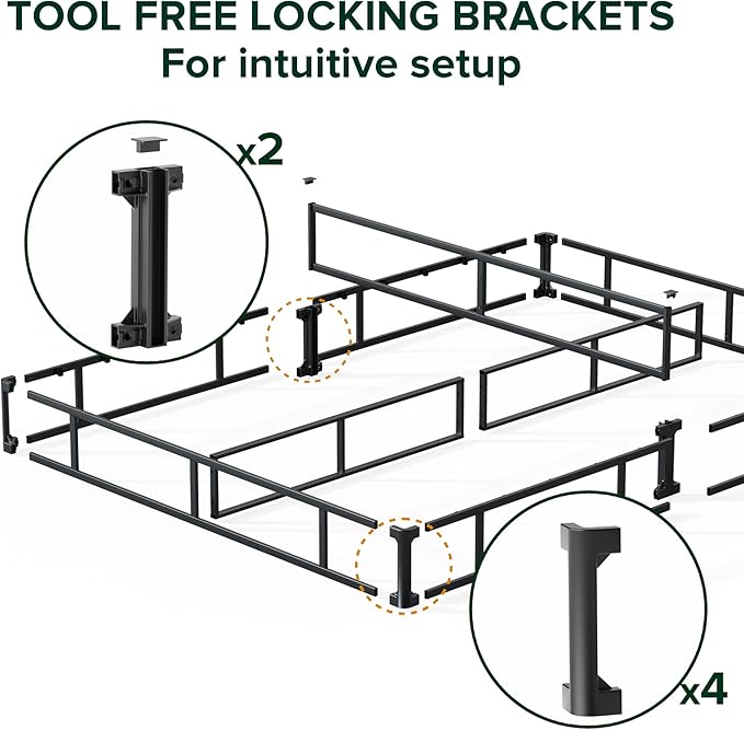 ZINUS 9 Inch Queen Metal Smart Box Spring with Quick Assembly, Mattress Foundation, Strong Metal Frame, Easy Assembly