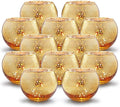Volens Round Gold Votive Candle Holders, Mercury Glass Candle Holder Set of 12, Thanksgiving Decorations for Home