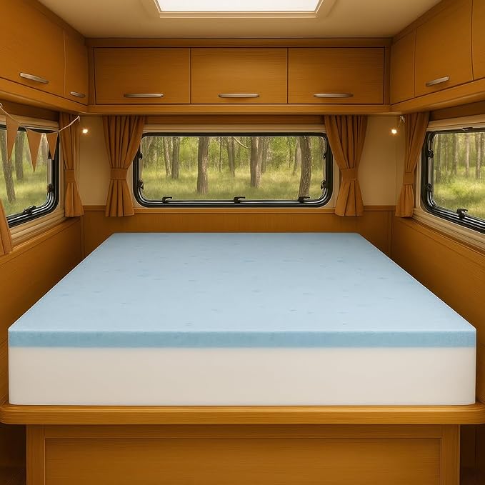 Foamma 7” x 36” x 75” Truck, Camper, RV Travel Visco Gel Memory Foam Bunk Mattress Replacement, Made in USA, Comfortable, Travel Trailer, CertiPUR-US Certified, Cover Not Included