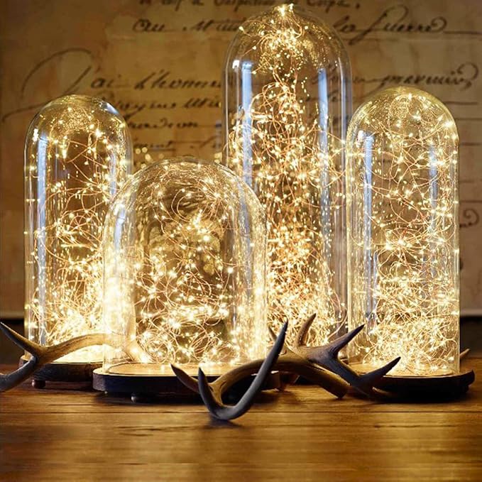 Lighting EVER Plug in Fairy Lights with Switch 66 ft 200 LED String Lights, Warm White Copper Wire Lights Waterproof Indoor Outdoor Decorative Fairy Lights for Bedroom, Patio, Garden, Balcony, Dorm