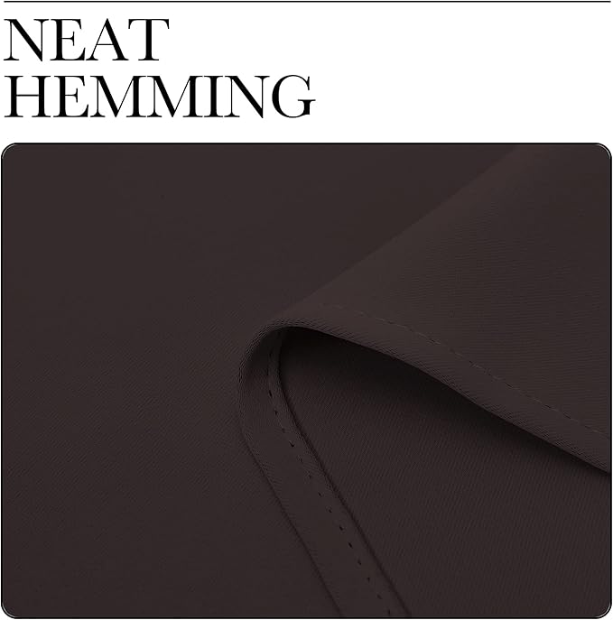 NICETOWN Thermal Curtains 84" Long, Energy Smart Thermal Insulated Solid Grommet Blackout Curtains/Drapes Window Panels (2 Panels, 34-inch x 84-inch, Toffee Brown)