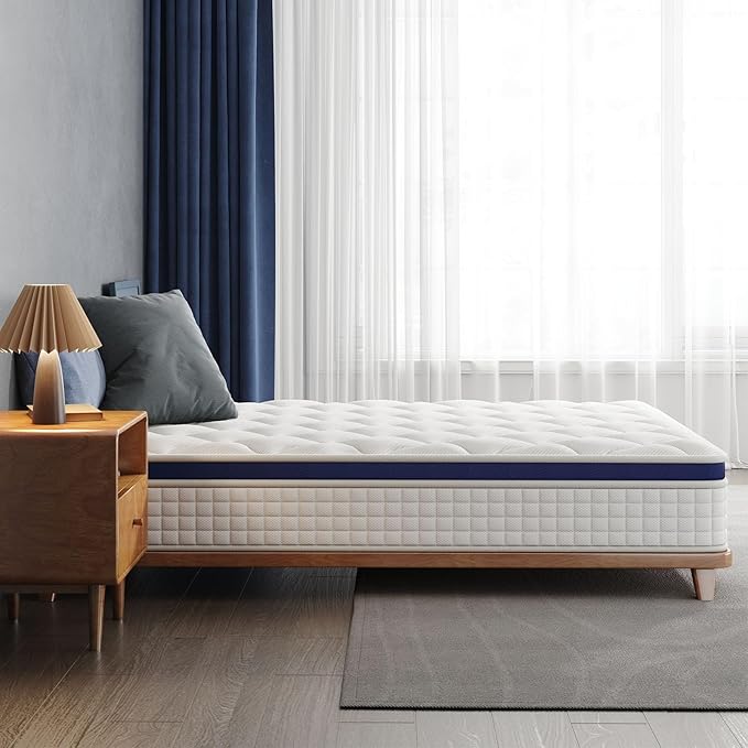 Twin Mattress 10 Inch - Hybrid Mattress Bed in a Box, Medium Firm Support, Pressure & Pain Relief for All Sleepers, CertiPUR-US Certified, Fiberglass-free, Reinforced Edge Support, Motion Isolation