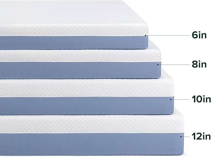 ZINUS 10 Inch Queen Cooling Essential Memory Foam Mattress [NewVersion], Fiberglass Free, Medium Feel, Breathable Cooling Layers, Certified Safe Materials