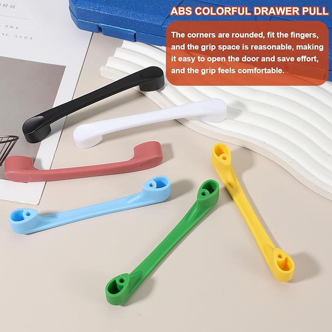 uxcell 10 Pack Plastic Cartoon Drawer Pulls, 5" ABS Closet Wardrobe Door Handle Furniture Accessory for Home Kitchen Cupboard, Blue
