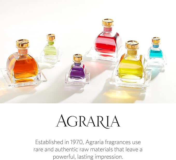 AGRARIA PetiteEssence Flower and Reed Diffuser Set, Hand Crafted Sola Flower Botanical Home Fragrance Set, Scented Oil Gift for All Occasions