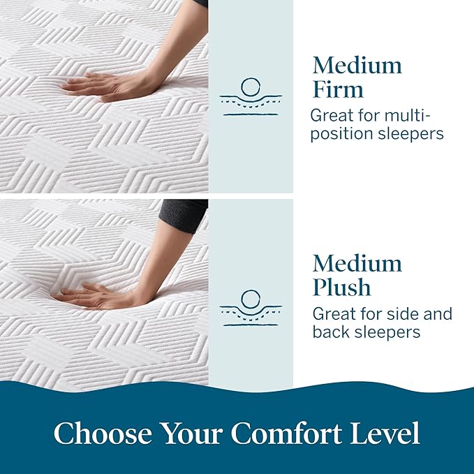 Lucid 14 Inch Memory Foam Mattress - Medium Firm Feel - Infused with Refreshing Bamboo Charcoal and Cooling Gel - Bed in a Box - Temperature Regulating - Pressure Relief - Breathable - California King