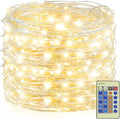 Decute 300LED Christmas Tree String Lights 99FT Silver Wire Warm White Dimmable with Remote Control, UL Cerficated Plug in Fairy Lights Decorative for Party Wedding Indoor Outdoor