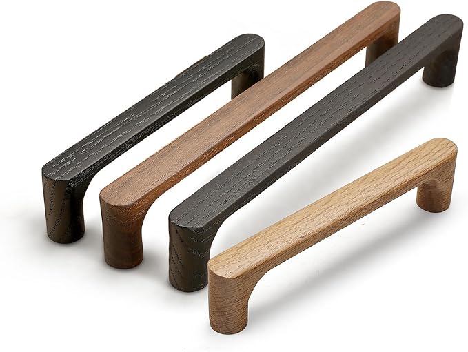 Burlywood Round 7-1/2in 6 pcs Wooden Drawer Pulls Handle pulls for cabinets Kitchen Cabinet Drawer pulls Cabinet Door Pull