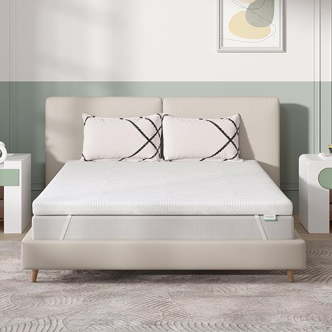 Novilla 2 Inch Full Mattress Topper, Ultra Soft Memory Foam Mattress Topper for Comfort & Cooling Night Sleep, Ventilated & Skin-Friendly, CertiPUR-US Certified
