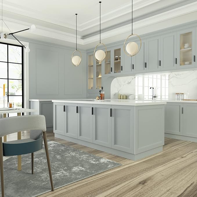 goldenwarm 10 Pack Black Finger Edge Pulls Drawer Finger Pulls Matte Black Kitchen Hardware Handles Bedroom Dresser Drawers,6-1/4in Hole Center