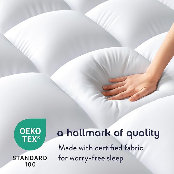 Best Price Mattress 4 Inch Pillowtop Mattress Topper and Pad Combo, 2 Inch Egg Crate Foam Mattress Topper, 2 Inch Plush Mattress Pad, Certified Safe Foam and Fabric, Dorm Essentials, Twin