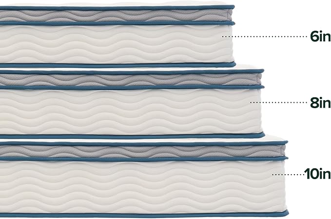 ZINUS 8 Inch Spring Sensation Hybrid Mattress [New Version], Full, Fiberglass Free, Medium Firmness, Durable Support, Certified Safe Foams & Fabric, Mattress in A Box