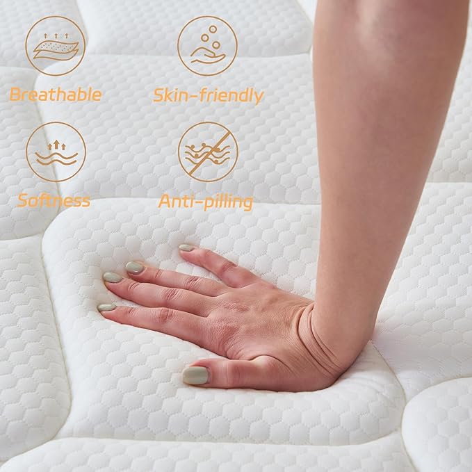 Review Full Mattresses, 12 Inch Full Size Mattress in a Box, Memory Foam Hybrid Mattress with Individual Pocket Spring Coils for Motion Isolation & Silent Sleep, Pressure Relief, Plush Feeling