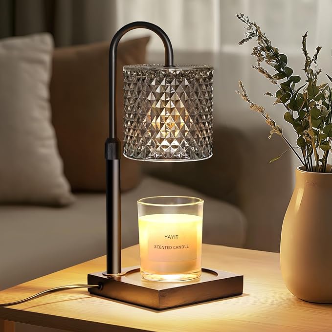 Candle Warmer Lamp with Timer Dimmer Adjustable Height, Lamp Candle Warmer for Jar Candles, Home Decor, for Women Birthday