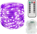 suddus Hallowee Purple Lights Battery Operated, 66ft 200 LED Twinkle Lights Battery Operated, Purple Fairy Lights for Christmas Tree, Garland, Bedroom, Backyard, Porch, Yard, Party Decorations