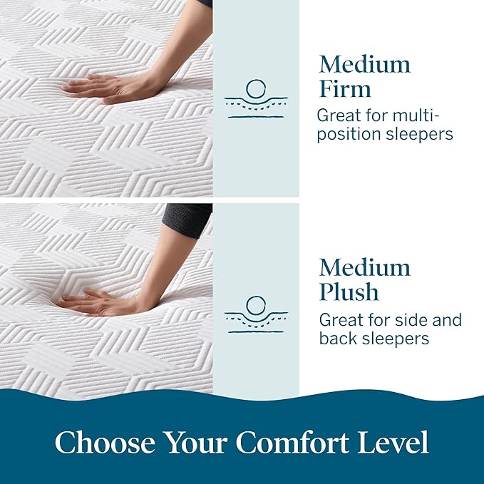 Lucid 12 Inch Memory Foam Mattress - Medium Firm Feel - Infused with Refreshing Bamboo Charcoal and Cooling Gel - Bed in a Box - Temperature Regulating - Pressure Relief - Breathable - Full Size