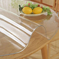 55 Inch Round Clear Dining Table Protector Tablecloth Cover Desk Top Pad Mat for Glass Furniture Coffee Wood End Bed Sofa Side Corner Bistro Bar Pub Cocktail Night Stand Dinner Table Plastic PVC Vinyl