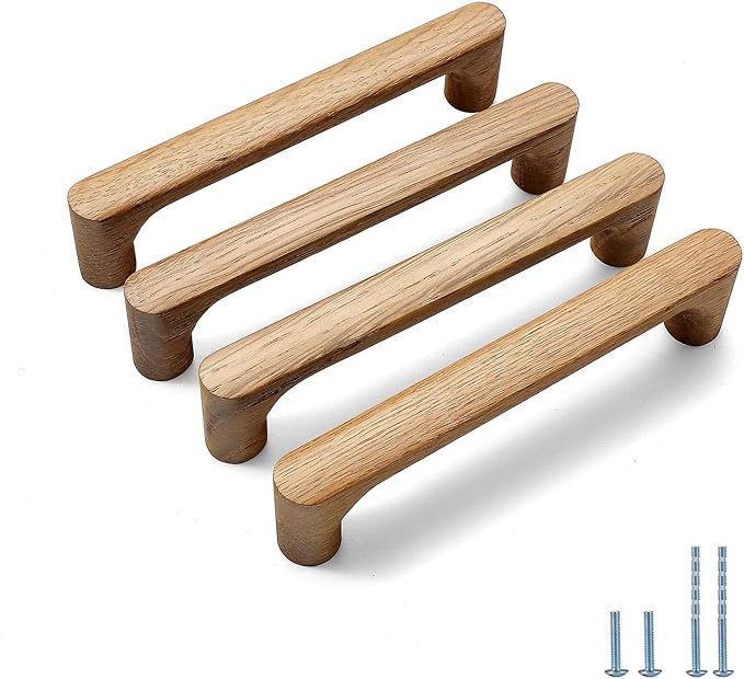 Burlywood Round 5 in 10 pcs Wooden Drawer Pulls Handle pulls for cabinets Kitchen Cabinet Drawer pulls Cabinet Door Pull