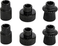 Vixdonos Taper Glass Candlestick Holders Tealight Candle Holders for Table Centerpieces, Wedding Decor and Dinner Party (6 Pcs, Black)