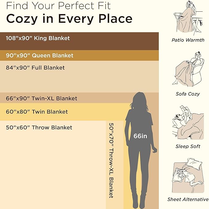Bedsure GentleSoft Sherpa Fluffy Blanket Queen Size for Bed - Fleece Warm and Cozy for Women Gift, Plush & Fuzzy Faux Fur Christmas Blanket for Couch Decor, Tie Dye Design, Light Grey, 90x90 Inches