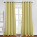 NICETOWN Paler Yellow Room Darkening Curtains for Living Room, Grommet Thermal Insulated Window Drapes Room Divider Blinds Sound Reducing for Living Room, W46 x L102, 2 Pieces