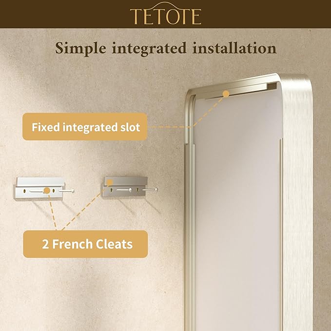 TETOTE Brushed Nickel Mirror 28 x 36 Brushed Nickel Metal Framed Bathroom Mirror, Tempered Glass, Modern Farmhouse Wall Mounted Mirror for Decorative(Horizontal/Vertical)