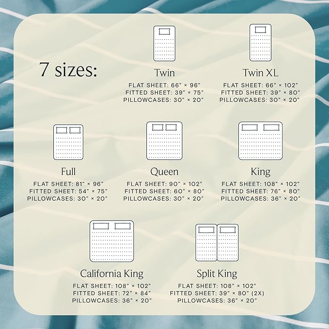 LuxClub 4 PC King Size Sheet Set Bed Sheets, Breathable Luxury Deep Pockets Wrinkle Free Cooling Sheets Machine Washable Hotel Bedding (King, Striped Light Blue)