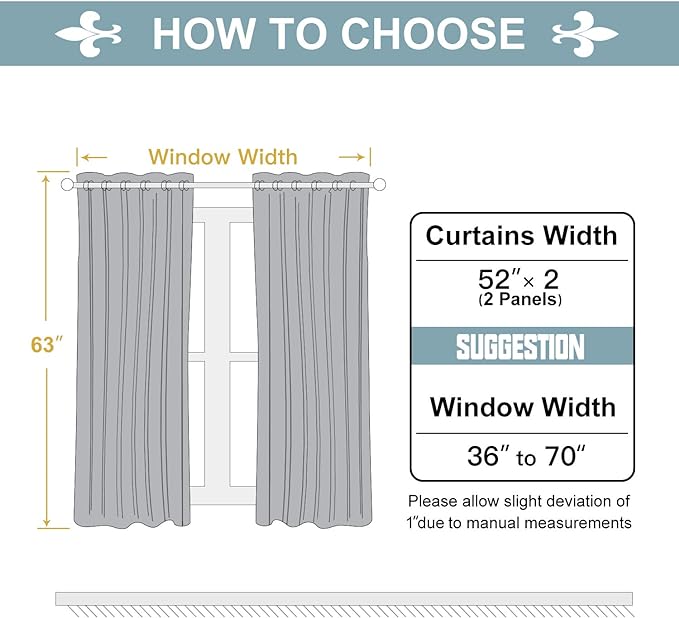 ChrisDowa 100% Blackout Curtains for Bedroom with Black Liner, 2 Thick Layers Total Blackout Thermal Insulated Grommet Window Curtains 2 Panels Set (Cappuccino, 52 x 63 Inch)