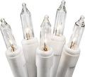 612 Vermont Clear 35 Count Christmas String Lights on White Wire Cord, UL Approved for Indoor Use Only, Total Length 7.5 Foot, Lighted Length 6.1 Foot