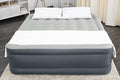 SLEEPLUX King Air Mattress Extra Durable Non-Leak Tough Guard Material 22" Raised Airbed with Built in Pump + USB Charger (80" 72"x22") Grey