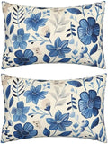 Outdoor Pillows Blue Pillow Covers 16x28 Inch Set of 2 Throw Pillow Covers, Scandinavian Throw Pillows, Lumbar Pillows Cushion Covers Decorative Pillow Covers for Couch Garden Patio Furniture J334