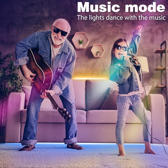 Led Lights for Bedroom 300FT (3 Rolls of 100ft), Color Changing RGB Led Strip Lights with 60 Keys Remote and App Control, Music Sync Led Lights for Room Kitchen Party Home Decor