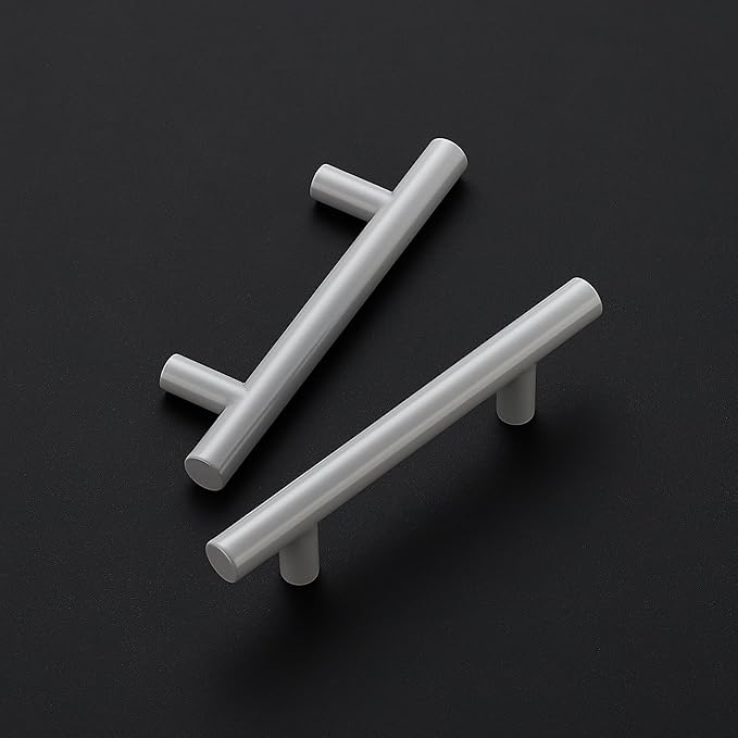 Ravinte 55 Pack | 5 Inch Cabinet Pulls Grey Stainless Steel Kitchen Drawer Pulls Cabinet Handles 5 InchLength, 3 Inch Hole Center