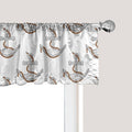 Ambesonne Vintage Nautical Tattoo Window Valance, Repetitive Anchor and Motif Maritime Pattern, Curtain Valance for Kitchen Bedroom Decor with Rod Pocket, 42" x 18", Pale Cinnamon Pale Grey