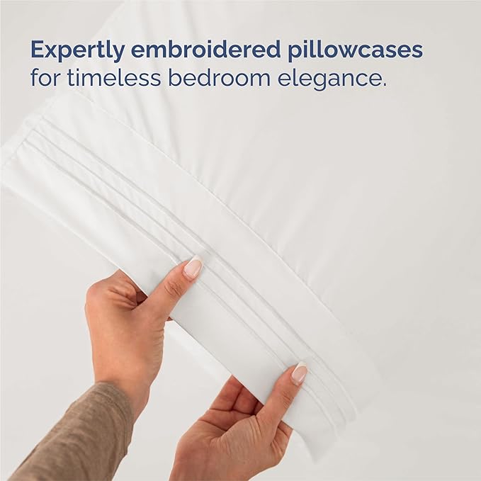 King Size 4 Piece Sheet Set - Comfy Breathable & Cooling Bed Sheets Set - Hotel Luxury Bedding for Women, Men, Kids, Teens, Boys & Girls - Deep Pockets, Soft, Wrinkle Free - Oeko-Tex - Antique White