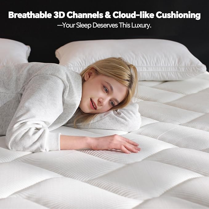 King Size Mattress in a Box, 10 Inch Hybrid Mattress with Individual Pocket Spring & Memory Foam, Soft, Motion Isolation, Medium Firm Comfort for Pressure Relief, CertiPUR-US Certified