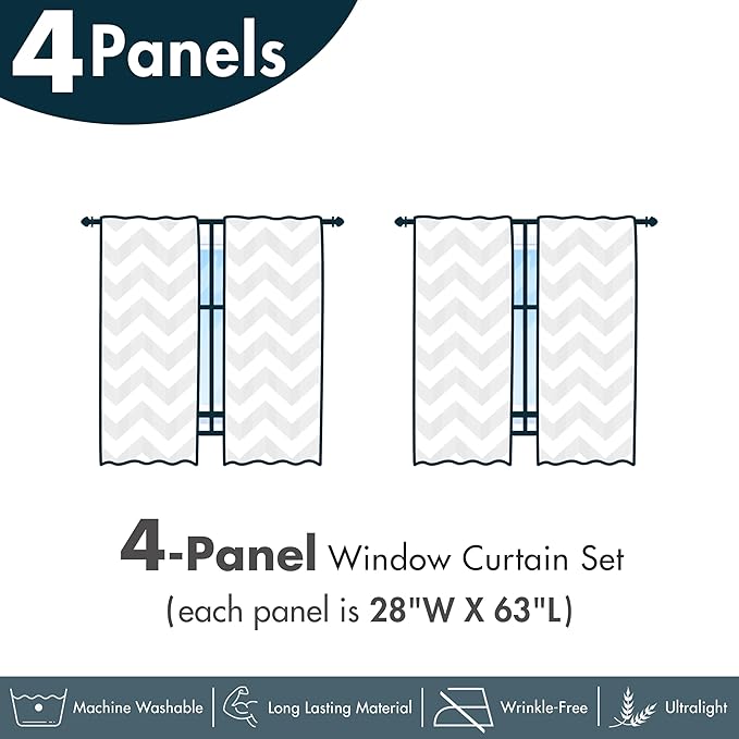 Ambesonne Geometric Floral Window Curtains Pack of 2, Classic Marble Print Ornate Leafy Flowers and Futurist Stripes, Lightweight Set with Rod Pocket, 4 Panels of - 28" x 63", Ceil Blue Laurel Green