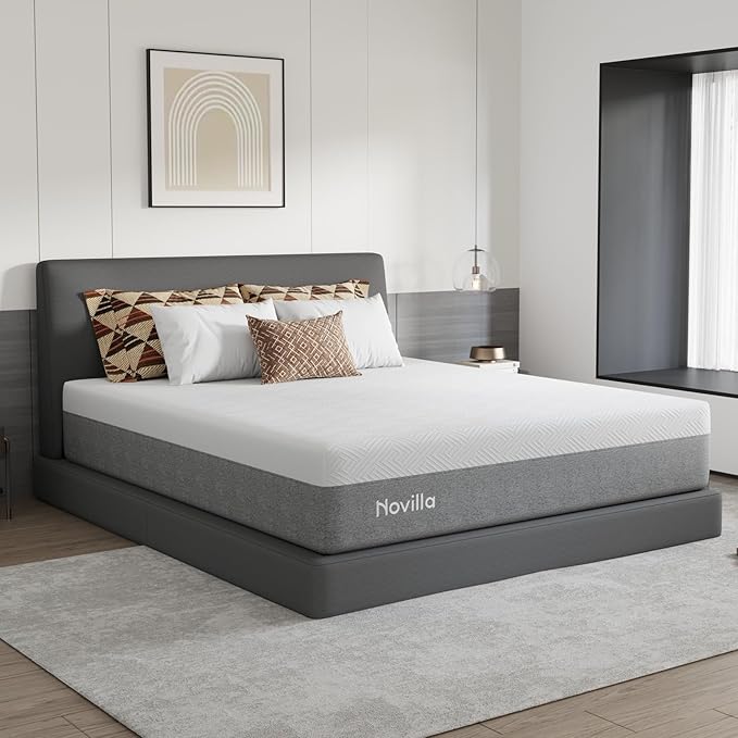 Novilla Mattress King, 14 Inch King Size Memory Foam Mattress in a Box for Suppotive, Pressure Relieving & Plush Comfort, Bliss
