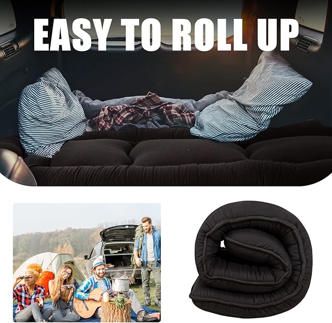MAXYOYO Cot Japanese Floor Futon Mattress, Single Size Tatami Mat Sleeping Pad Foldable Roll Up Boys Girls Narrow Mattress Kids Lounger Pillow Bed