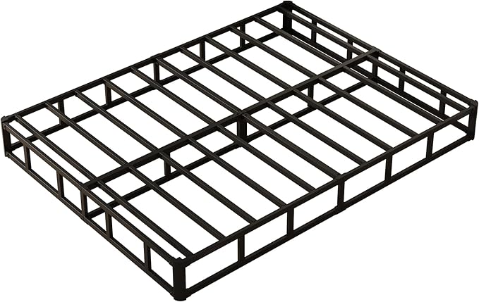 9 Inch Box Spring for Queen Bed, Heavy Duty Metal Box Spring Bed Base with Fabric Cover, Mattress Foundation, Easy Assembly, Noise Free, Black