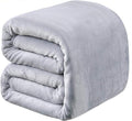 Polar Fleece Blankets King Size for The Bed Extra Soft Brush Fabric Super Warm Bed Blanket Lightweight Couch Blanket 90" x 108"(Light Gray King)