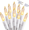 Brizled Clear Christmas Lights, 300 Count 69.6ft Incandescent White Lights String, Connectable 120V UL Certified Indoor/Outdoor White Light on White Wire for Room, Birthday, Wedding, Party, Warm White