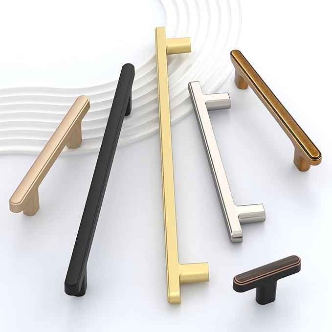 10 Pack 3.75 Inch(96mm) Kitchen Cabinet Handles Matte Black Cabinet Pulls Kitchen Cabinet Hardware Drawer Pulls for Cupboard Wardrobe