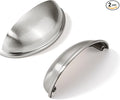 khtumeware 2 Pack 3-1/2" Drawer Pulls Brushed Satin Nickel Cabinet Cup Pulls Kitchen Hardware Cabinet Handles Drawer Handles Knobs 3.5 inch Hole Center