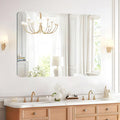 Frameless Bathroom Mirror for Over Sink,Wall Mounted Vanity Mirrors 20x30in,Rounded Rectangle Mirror Frameless with Polished Edge for Bedroom,Living Room,Entryway,Shatterproof (Horizontal/Vertical)