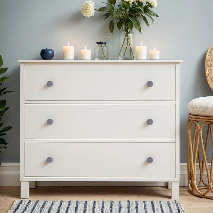 Ravinte 1 Pack Cabinet Knobs Grey Kitchen Cabinet Knobs Round Dresser Drawer Pulls Closet Door Pulls 1-1/5 Inch