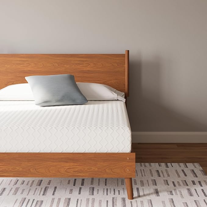 Signature Design by Ashley King Size Chime 10 Inch Medium Firm Memory Foam Mattress with Green Tea & Charcoal Gel for Pressure Relief, Fiberglass Free, Mattress In A Box
